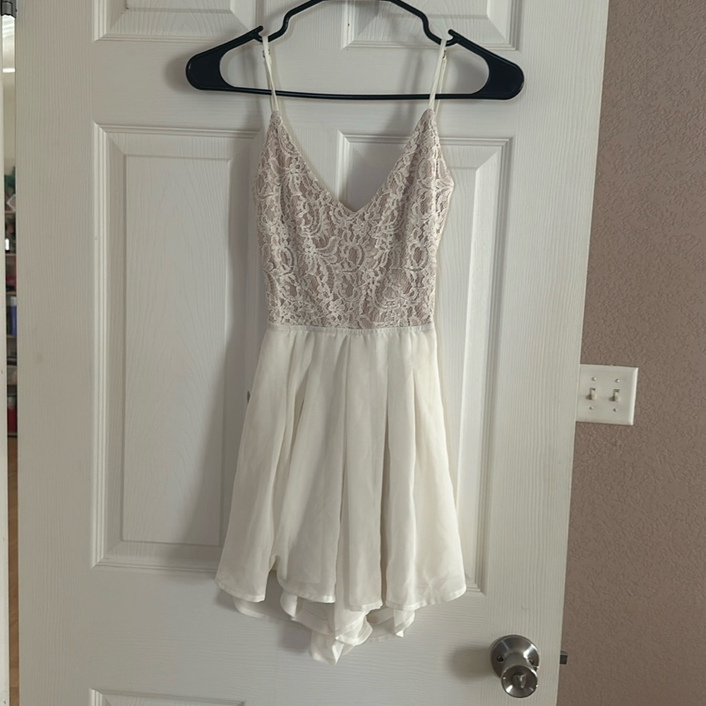 COPY - ivory lace romper xs